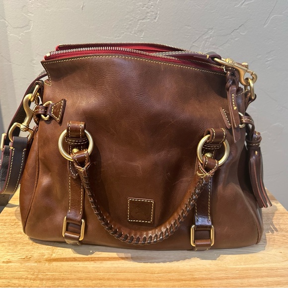 Dooney & Bourke Handbags - Dooney & Bourke Brown Leather Shoulder Bag